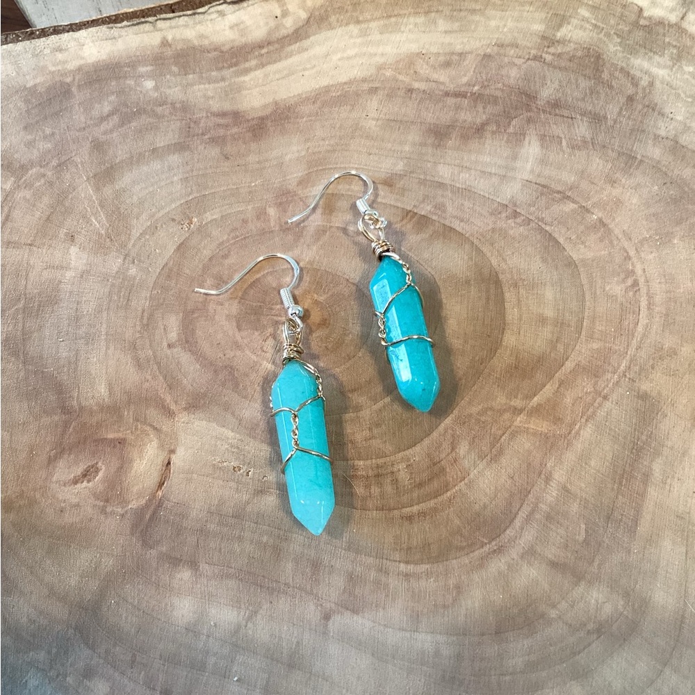 Wire Wrapped Earrings - Picture 1 of 5